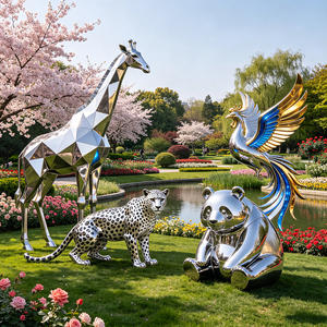 Statue géométrique abstraite W52 en forme d'épée, personnalisée, grande taille, pour la décoration paysagère des parcs scientifiques et technologiques - Product Image 1