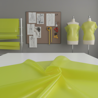 Feuille de latex de caoutchouc naturel jaune Trans pour le service de traitement de coupe personnalisable d'habillement