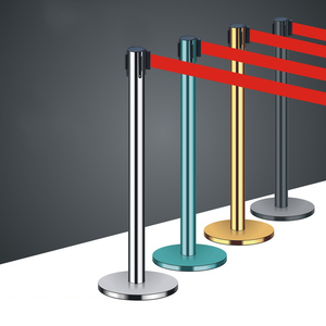 Chất lượng cao hộ Lan Tôn sóng vàng đen bollard thảm đỏ lối đi ngân hàng khán đài giao thông đám đông kiểm soát nhung dây cực đường cao tốc sử dụng - Product Image 3