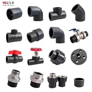 Z.<strong>X</strong>.H HDPE Plastic <strong>Tubes</strong> for Water Supply PE Butt Welded Pipe Fitting Joint Reducing Tee High-Density Polyethylene Connector - Product Image 4