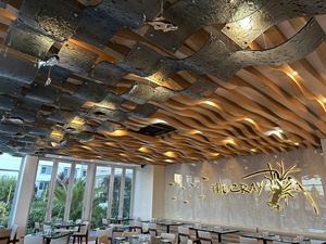 Carreaux de plafond en aluminium imperméable de <span class=keywords><strong>style</strong></span> design moderne pour les plafonds métalliques des stations de métro avec déflecteur extensible et forme de bande - Product Image 2