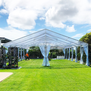 Tente de réception transparente pour <span class=keywords><strong>mariage</strong></span>, cadre robuste, tente de réception extérieure transparente pour événements de 100 à 200 personnes - Product Image 1