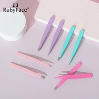 Pince à sourcils populaire en acier inoxydable, pinces à épiler inclinées et pointues ensemble de pinces à épiler