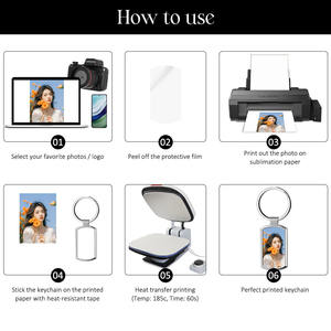 Llavero metálico rectangular sublimable para empresas, 3 colores, imprimible por una cara, llavero de aleación de zinc - Product Image 6