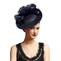 Elegante, geruite mesh-accent fascinator met kleine gebogen rand, hoofdband voor vrouwen, bruiloft, race-evenement, jurkaccessoire