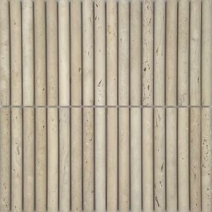 Moderno naturale scanalato dito striscia di pietra opaco 3D curva concava mosaico travertino posteriore della parete di piastrelle per cucina bagno Bar - Product Image 1