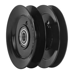 Poulie de courroie de tondeuse à gazon 5 pouces double avec roulement 756 1202 756 0638 A10904, pièce noire pour accessoires de tondeuse à gazon - Product Image 1