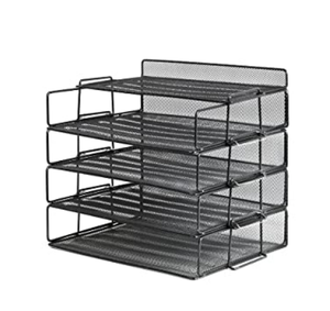 Étagère murale en métal à cinq niveaux pour journaux et magazines, support de classement A4, rangement de bureau - Product Image 3