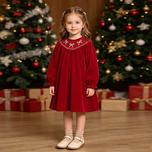 Vestido de estilo navideño <span class=keywords><strong>para</strong></span> bebés <span class=keywords><strong>niñas</strong></span>, manga larga, pelele infantil, conjunto de moda <span class=keywords><strong>para</strong></span> hermanas, gran éxito de ventas - Product Image 3