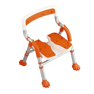 KS <b>Shower</b> <b>Chair</b> Aluminum Alloy Folding Adjustable Height Non Slip For Elderly Pregnant Women Bathroom Safety Equipment - Product Image 1