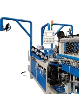 Double wire fully-automatic diamond wire mesh weaving machine chain link fence net making machine