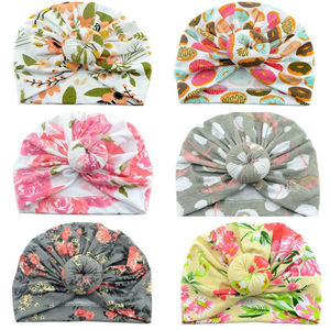 Go Party-<span class=keywords><strong>gorro</strong></span> de algodón con estampado de flores para bebé, <span class=keywords><strong>gorro</strong></span> de <span class=keywords><strong>Hospital</strong></span> para <span class=keywords><strong>recién</strong></span> <span class=keywords><strong>nacido</strong></span>, turbante con nudo, Donuts - Product Image 2