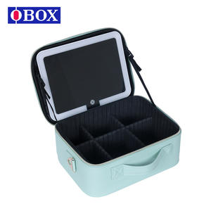 กล่องจัดระเบียบเครื่องสำอาง OBOX ขนาด 12 นิ้ว สีเขียวมิ้นท์ พร้อมกระจกและลิ้นชัก สำหรับจัดเก็บเครื่องสำอาง ใช้สำหรับเดินทาง - Product Image 2