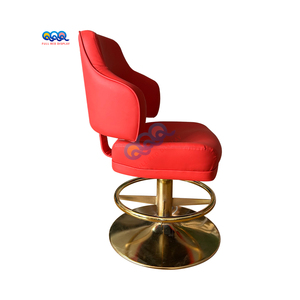 Chaise Vip rouge Base réglable en acier inoxydable Chaise de table de poker Chaise de machine de jeu d'habileté - Product Image 4