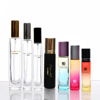 Flacon de parfum portable multicolore 10 ml, vaporisateur de luxe rechargeable en verre, bouteilles de voyage vides à motifs uniques, roll-on