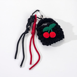 Pochette pour casque AM Cool Cherry; Pochette personnalisée <span class=keywords><strong>en</strong></span> <span class=keywords><strong>macramé</strong></span> Emballage Décoration Pendentif <span class=keywords><strong>DIY</strong></span> <span class=keywords><strong>Porte</strong></span>-clés - Product Image 6