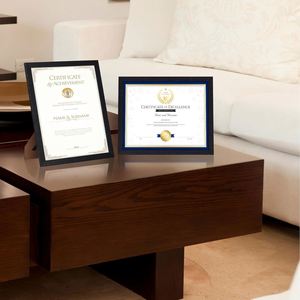 Premium Mahogany Wood Grain Certificate <b>Frame</b> 8.5x11, HD Glass Diploma Display with Durable Backing <b>for</b> Long-term Protection - Product Image 4