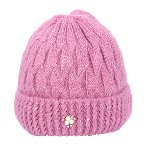 Gorro de punto de estilo coreano a la moda para mujer, gorro de esquí cálido con forro polar para otoño e invierno, gorro de lana grueso para adultos - Product Image 5