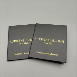 Kit de Certificado de Autenticidad con Esquinas Troqueladas de 8*4.5 Pulgadas, Papel Dorado, Regalos para Artistas, Artesanos y Trabajadores de la Artesanía - Product Image 4