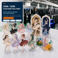 Standee Akrilik Anime Transparansi Tinggi, Cetak HD UV & Offset untuk Dekorasi Ruang Game, Akrilik Kristal Jernih