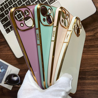 Luxe 6D galvanoplastie souple TPU accessoires de téléphone portable placage étui de téléphone portable pour iPhone 15 14 13 12 11 Pro Max Samsung S22