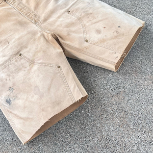 Pantalones Cortos Cargo de Lona de Pato Desgastada con Doble Rodilla LARSUR Personalizados de Fábrica, Estilo Carpenter, Holgados, para <span class=keywords><strong>Skate</strong></span>, Jorts - Product Image 4