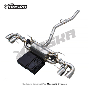 ระบบท่อไอเสียสแตนเลส Boska แบบตรงรุ่น OEM สำหรับ Maserati Grecale 2.0T ปี 2023-2026 พร้อมวาล์วควบคุมเสียงแบบ Valvetronic  ผิวขัดเงาคุณภาพสูง - Product Image 2