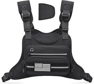 Échantillon gratuit Harnais de poitrine tactique Molle Sac banane dissimulé avec étui pour utilisation EDC - Product Image 1