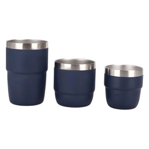 Mug en acier inoxydable de qualité supérieure, empilable, 4 oz, 6 oz, 8 oz, tasse à café isolée sous vide avec couvercle coulissant magnétique pour la maison et le bureau - Product Image 3