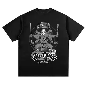 Wu-Tang Clan Atacado WUTANG Alta Qualidade Mens Acid Wash T Shirt Streetwear Oversized Hip Hop 100% Algodão Vintage T Shirts