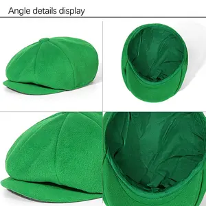 British Style Men Flat Beret Newsboy Ivy Cap For Men Flat Cap Wool Gatsby Hat Button Vintage Octagonal Newsboy Cap