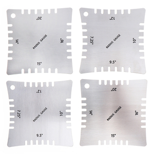 Medidor de raio de guitarra, 4 unidades, aço inoxidável, placa digital, conjunto de ferramenta de medição - Product Image 5