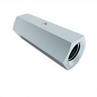 Écrou de raccord hexagonal M12*50 en acier au carbone électrogalvanisé, connecteur femelle, tige filetée complète, connexion de support sismique, sans rondelle