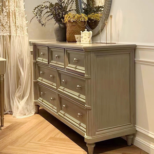 Table de maquillage de luxe personnalisée tiroirs de rangement coiffeuse avec dessus en bois <span class=keywords><strong>commode</strong></span> à miroir - Product Image 4