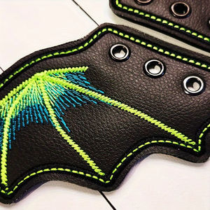 รองเท้าบูตทรงปีกนางฟ้าสำหรับเด็กผู้หญิง1คู่รองเท้าสเก็ตของตกแต่งแบบทำมือเชือกรองเท้าสำหรับตกแต่งสไตล์พังก์อีโมฮาโลวีน - Product Image 5