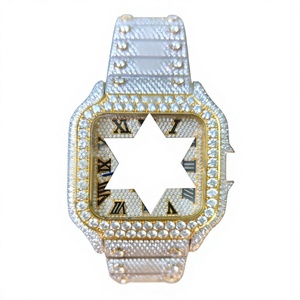 Reloj Deportivo Elegante de Lujo en Oro Amarillo, Acero Inoxidable, Movimiento Mecánico Automático, Caja Cuadrada de Moissanita de 41 mm con Cristal - Product Image 1