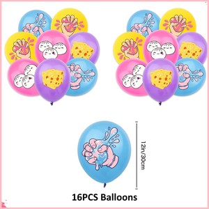 Kit de Decoración de <span class=keywords><strong>Cumpleaños</strong></span> con Temática de Comida, Telón de Fondo, Globos, Pancartas y Adornos para Pastel para una Fiesta Infantil Colorida - Product Image 5