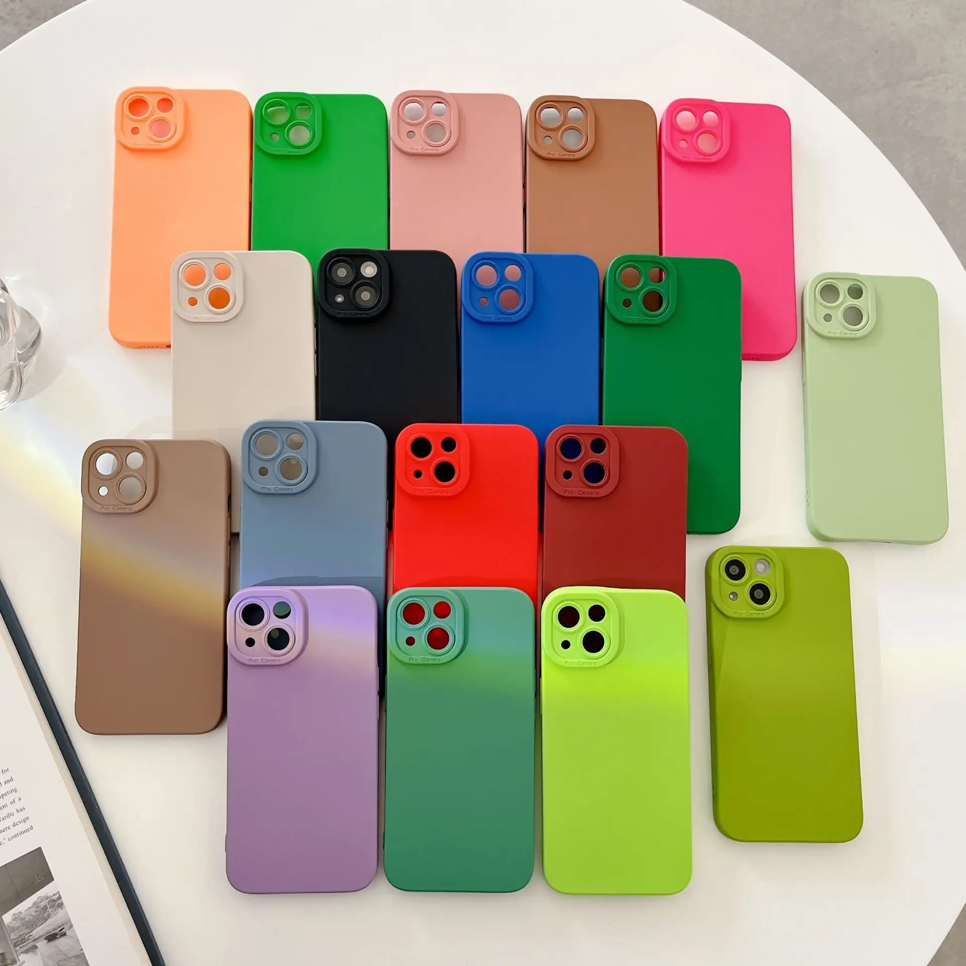 Ins style 2022 Candy Color Matte Skin Soft Thin TPU Silicone Cell Phone Case For iPhone 14 Pro Max Mobile Phone Case