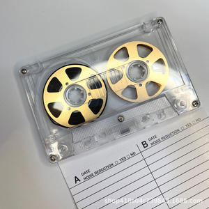 Casete de Audio de Alta Resolución, Bobina Abierta, Carcasa Transparente con Borde Metálico Plateado Pulido, Estilo Retro, para Mixtapes, Regalo - Product Image 2