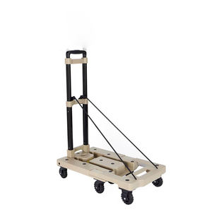 Carretilla de Mano Plegable de Aluminio Compacta y Ligera con Capacidad de Carga de 150 kg, Plataforma Plana de 7 Ruedas para Compras y Equipaje - Product Image 6