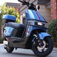 Nouvelle moto électrique à double frein à disque, moteur avant, batterie au plomb-acide graphène noir-or 60V/72V/96V, autonomie 60km