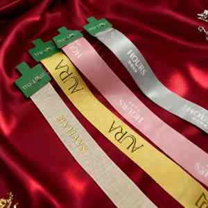 Cinta de Raso de Poliéster Personalizada con Logotipo Impreso, para Envolver Regalos, Decoraciones de Navidad y Cumpleaños - Product Image 6