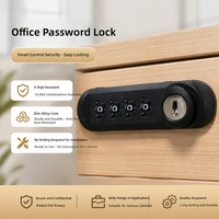 Serrure à combinaison en plastique Cyber Lock pour armoires de bureau, utilisation extérieure en hôtel - Épaisseur du panneau 16-20 mm, aucune batterie requise