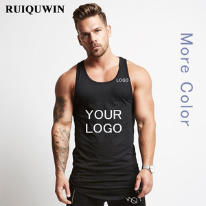 Ruiquwin Áo vest màu trơn thể thao không tay màu trơn tập luyện chạy bộ căng cho nam mới Áo tập thể dục phổ biến - Product Image 1