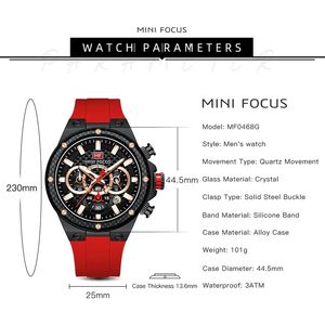 นาฬิกาควอตซ์หรูหรา Mini Focus MF0468G MF 0468 ของแท้ กันน้ำ โครโนกราฟ เข็มเรืองแสง สำหรับผู้ชาย - Product Image 5