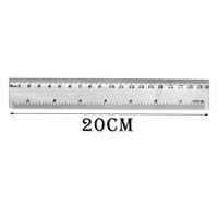 Vente chaude logo personnalisé taille 20cm 7.5 pouces balance numérique droite règle en plastique mesure sécurité règle d'école transparente pour les enfants