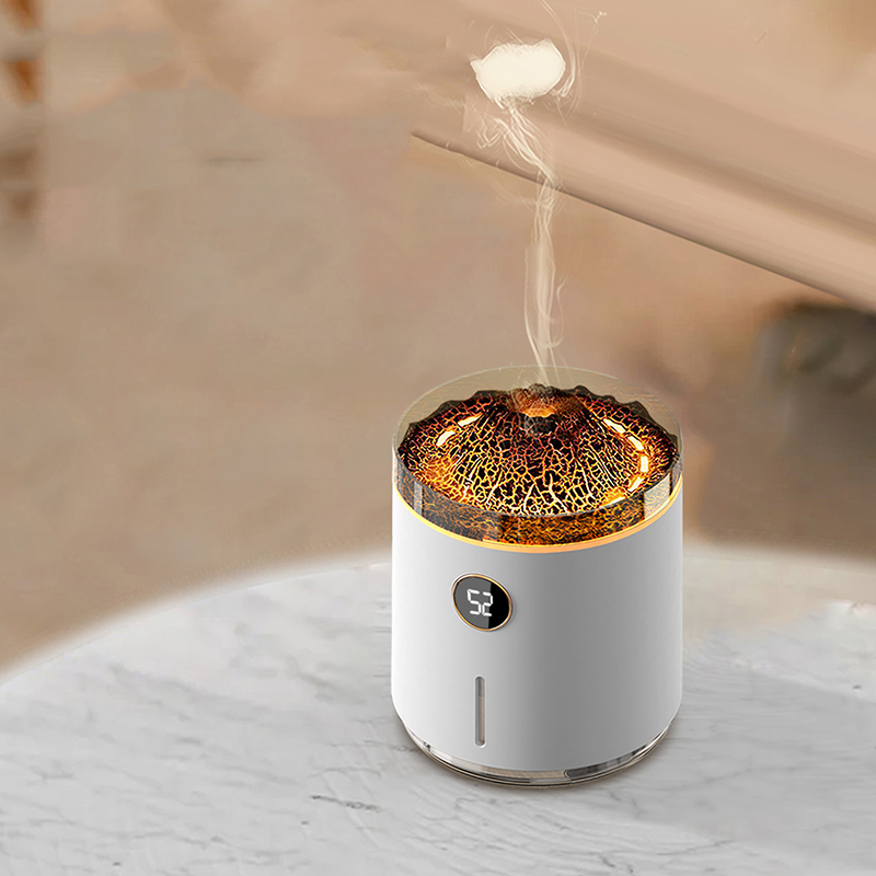 Rechargeable Air Humidifier Essential Oil Aromatherapy Smart Volcano Humidifier With Night Light