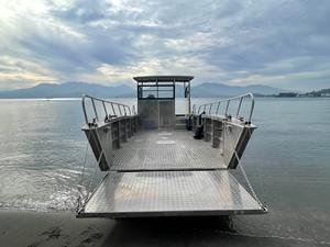 10m X 3m <span class=keywords><strong>5</strong></span> tonnes capacité de charge péniche de débarquement de cargaison de passagers en aluminium combinaison <span class=keywords><strong>bateau</strong></span> de travail avec porte de rampe avant - Product Image 6