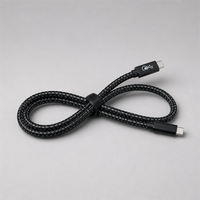 Câble USB4 40 Gbit/s Type-C vers Type-C en gros, charge rapide PD 100W, tressage en nylon E-mark, 1m pour ordinateur portable MacBook, usine OEM ODM