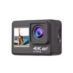 Underwater Action Camera Double Screens Anti-shake Sport Camera 4k Wifi Waterproof